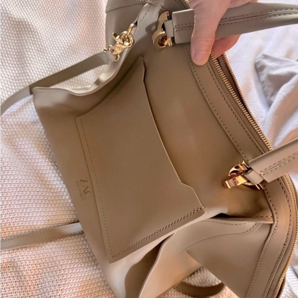 ZAC Zac Posen Structured Satchel Top Handle Designer Handbag - Picture 6 of 6
